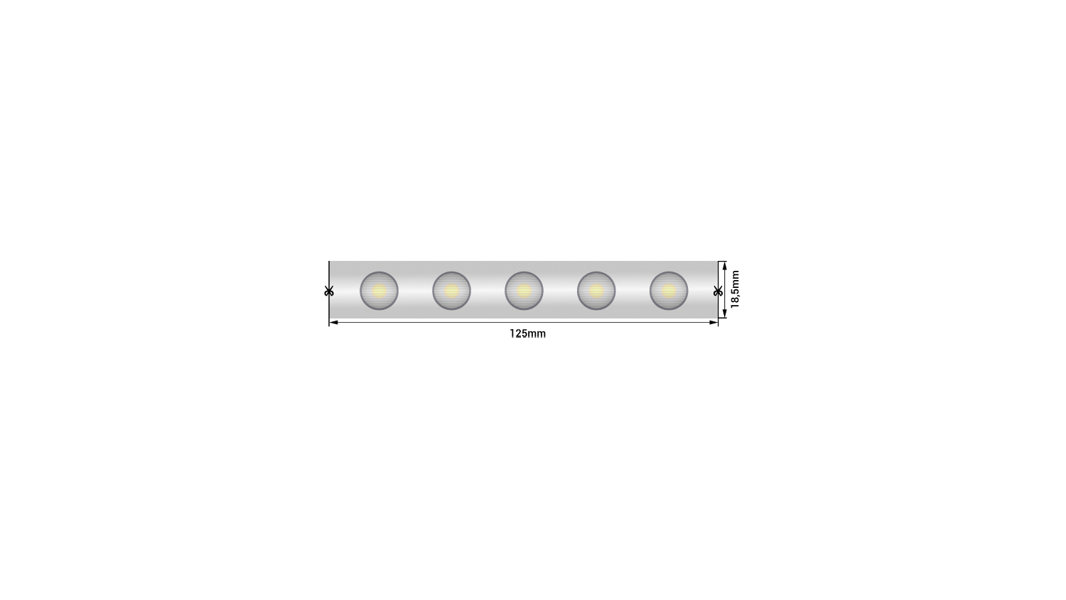 Лента светодиодная Wallwasher  2835, 48 LED/м, 18 Вт/м, 24В , IP67, Цвет: Нейтральный белый