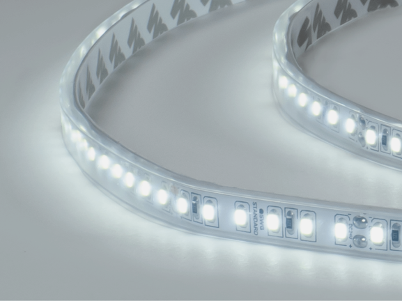 Светодиодная лента 9,6 Вт/м SMD2835 Закрытая (IP66) Холодый, 24В, 3М, SWG2120-24-9.6-W-66-M