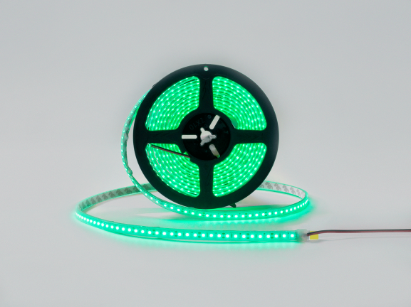 Светодиодная лента  3528, 120 LED/м, 9,6 Вт/м, 12В , IP66, Цвет: Зеленый, SWG3120-12-9.6-G-66-M