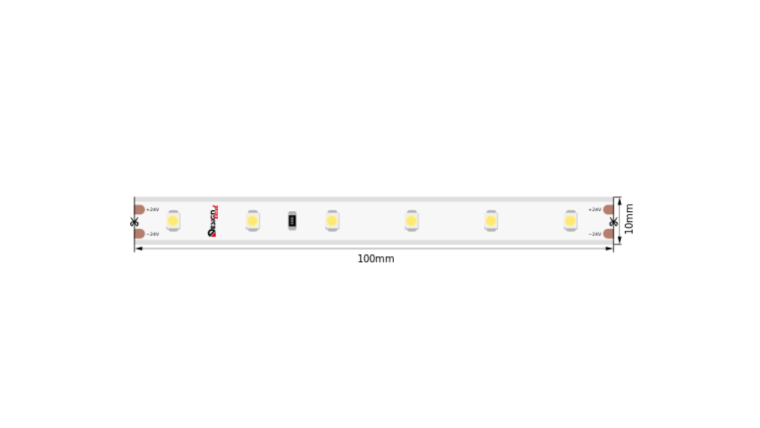 Светодиодная лента LUX, 3528, 60 LED/м, 4,8 Вт/м, 24В, IP33, Теплый белый (2700K) DesignLed DSG360-24-WW-33 DSG360-24-WW-33