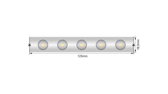 Светодиодная лента Wallwasher  2835, 48 LED/м, 18 Вт/м, 24В , IP67, Цвет: Холодный белый, SWG-248-24-W20/45-67