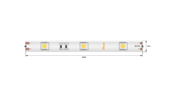 Светодиодная лента 3528, 60 LED/м, 4,8 Вт/м, 12В , IP20, Цвет: Синий, SWG360-12-4.8-B-M