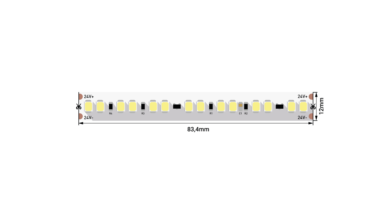 Светодиодная лента 17.3 Вт Dim to Warm свечение DesignLed DSG2168-24-DTW-33 DSG2168-24-DTW-33