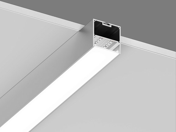 Фото Подвесной/накладной алюминиевый профиль Design LED LS 5050, 2500 мм, анодированный, LS.5050-R от магазина SWGShop.ru