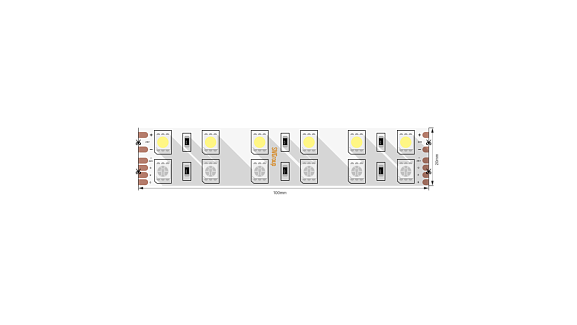 Фото Светодиодная лента 5050, 120 LED/м, 28,8 Вт/м, 24В , IP20, Цвет: RGB + теплый белый, SWG5120-24-28.8-RGBWW-M от магазина SWGShop.ru