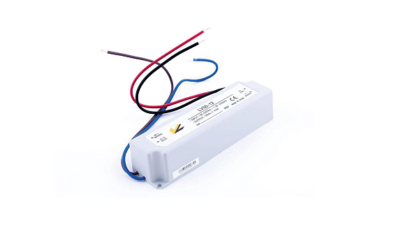 Фото Блок питания для светодиодных лент IP 67 пластик 50 W, 12V, LV-50-12 от магазина SWGShop.ru