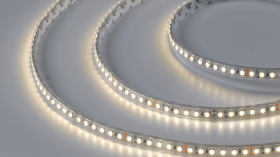 Фото Светодиодная лента 3528, 120 LED/м, 9,6 Вт/м, 24В , IP66, Цвет: Нейтральный белый, SWG3120-24-9.6-NW-66-M от магазина SWGShop.ru