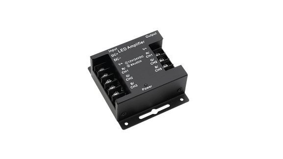 Фото Усилитель RGB,24А,Черный, AMP-RGB-24A-BL от магазина SWGShop.ru