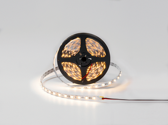 Фото Светодиодная лента 5050, 60 LED/м, 14,4 Вт/м, 12В , IP20, Цвет: Теплый белый, SWG560-12-14.4-WW-M от магазина SWGShop.ru