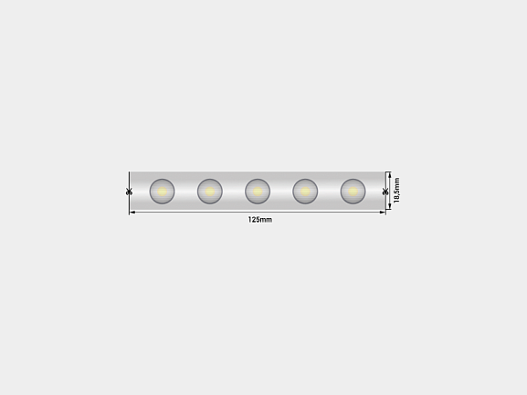 Фото Светодиодная лента Wallwasher  2835, 48 LED/м, 18 Вт/м, 24В , IP67, Цвет: Теплый белый, SWG-248-24-WW20/45-67 от магазина SWGShop.ru