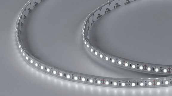 Фото Светодиодная лента 3528, 120 LED/м, 9,6 Вт/м, 12В , IP66, Цвет: Холодный белый, SWG3120-12-9.6-W-66-M от магазина SWGShop.ru