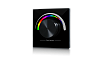 Фото Радио панель W-RGB (B) встраиваемая в стену с валкодером на 1 зону  для RGB ленты, черная, W-RGB-B от магазина SWGShop.ru