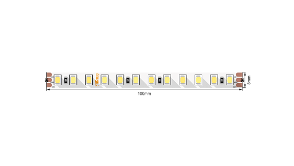 Фото Светодиодная лента SWG PRO 2835, 120 LED/м, 14,4 Вт/м, 24В , IP20, Цвет: Теплый белый + холодный белый, SWG2P120-24-14.4-WWW-20 от магазина SWGShop.ru