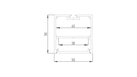 Фото Подвесной/накладной алюминиевый профиль Design LED LS.5050-B-R, LS.5050-B-R от магазина SWGShop.ru