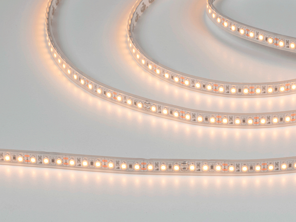 Фото Светодиодная лента 3528, 120 LED/м, 9,6 Вт/м, 12В , IP66, Цвет: Теплый белый, SWG3120-12-9.6-WW-66-M от магазина SWGShop.ru