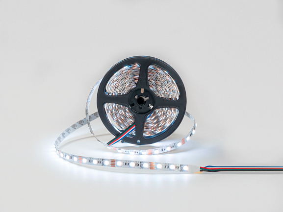 Фото Светодиодная лента  5050, 60 LED/м, 19,2 Вт/м, 12В , IP20, Цвет: RGB + теплый белый, SWG560-12-19.2-RGBWW-M от магазина SWGShop.ru