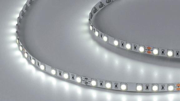 Фото Светодиодная лента  5050, 60 LED/м, 14,4 Вт/м, 24В , IP20, Цвет: Холодный белый, SWG560-24-14.4-W-М от магазина SWGShop.ru