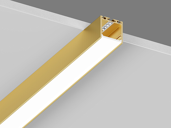 Фото Подвесной/накладной алюминиевый профиль Design LED LS3535, 2500 мм, золотой анодированный , LS.3535-G-R от магазина SWGShop.ru