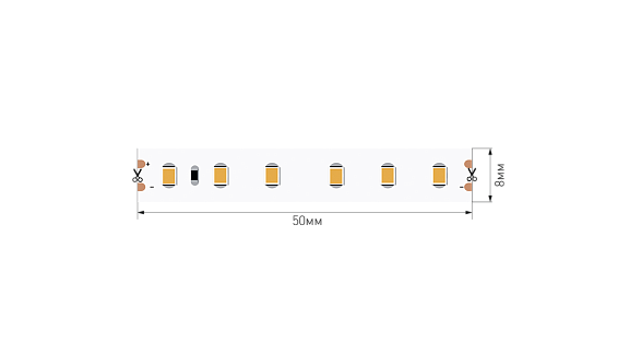 Фото Светодиодная лента 2835, 120 LED/м, 9,6 Вт/м, 24В , IP65, 3M, Цвет: Теплый белый, SWG2120-24-9.6-WW-65-M от магазина SWGShop.ru