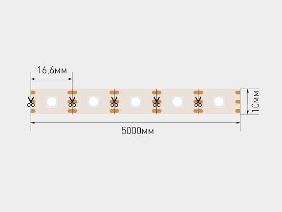 Фото Светодиодная лента SPI, 5050, 60 LED/м, 9 Вт/м, 12В , IP20, Цвет: RGB, SWG5PT60-12-9-WS2815RGB от магазина SWGShop.ru