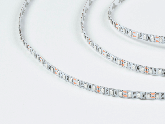 Фото Светодиодная лента 3528, 120 LED/м, 9,6 Вт/м, 12В , IP20, Цвет: Зеленый, SWG3120-12-9.6-G-M от магазина SWGShop.ru