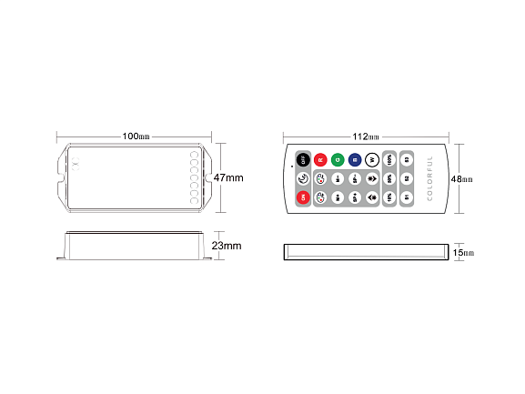 Фото Контроллер CW 2.4G для MIX ленты с пультом, SW-CW-2.4G-16A от магазина SWGShop.ru