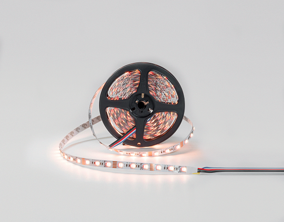 Фото Светодиодная лента  5050, 60 LED/м, 19,2 Вт/м, 12В , IP20, Цвет: RGB + теплый белый, SWG560-12-19.2-RGBWW-M от магазина SWGShop.ru