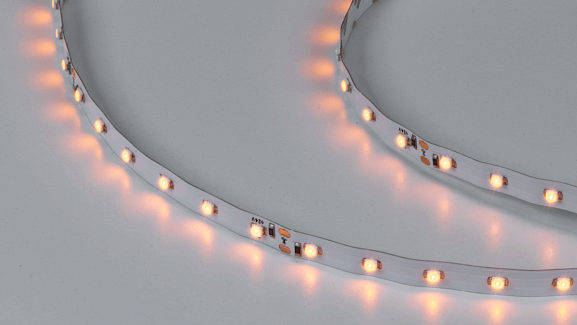 Фото Светодиодная лента  3528, 60 LED/м, 4,8 Вт/м, 24В , IP20, Цвет: Желтый, SWG360-24-4.8-Y-M от магазина SWGShop.ru
