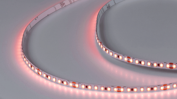 Фото Светодиодная лента LUX для мясных продуктов, 2835, 140 LED/м, 14,4 Вт/м, 24В, IP33, Теплый белый (1800-2000K), DSG2140-24-MT-33 от магазина SWGShop.ru